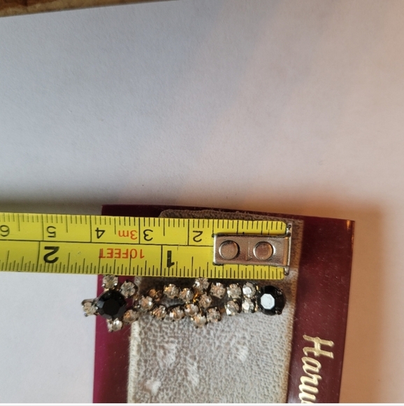 Vintage Harwood Rhinestone Earrings - Picture 6 of 7